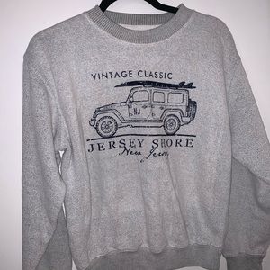 Black and White Peppered Jersey Shore Sweatshirt